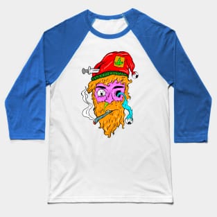 Santa Weed Zombie Baseball T-Shirt